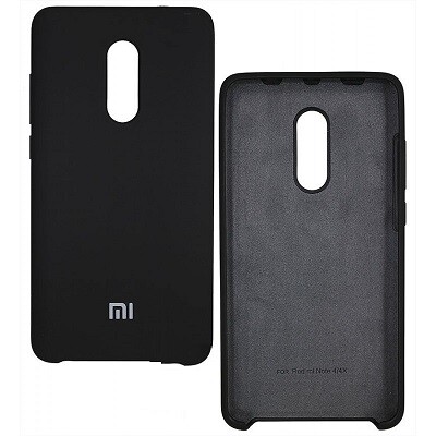 Силиконовый чехол Silicone Case черный для Xiaomi Redmi Note 4X(2)
