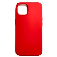 Силиконовый чехол Liquid Silicone Case с закрытым низом красный для Apple iPhone 13