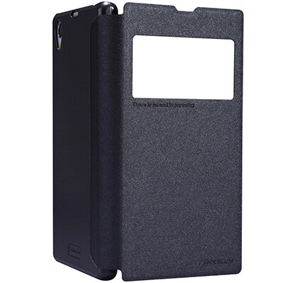Полиуретановый чехол Nillkin Sparkle Leather Case Black  для Sony Xperia Z1 L39h(2)