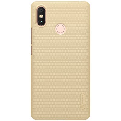 Пластиковый чехол с пленкой Nillkin Super Frosted Shield Золотой для Xiaomi Mi Max 3(1)