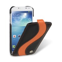 Кожаный чехол Melkco Leather Case Black/Orange LC для Samsung i9190 Galaxy S4 mini