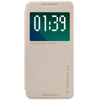 Полиуретановый чехол Nillkin Sparkle Leather Case Gold для HTC Desire 626