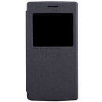 Полиуретановый чехол Nillkin Sparkle Leather Case Gold для OnePlus One A0001