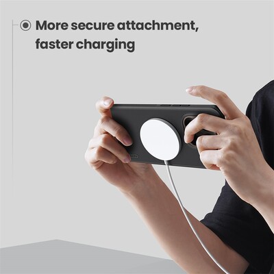 Пластиковый чехол с пластиной Magsafe Nillkin Super Frosted Shield Pro Magnetic Case черный для Xiaomi 15T(12)