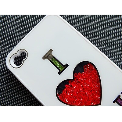 Пластиковый чехол i Love You White для Apple iPhone 4/4S(2)