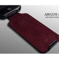 Кожаный чехол книга SGP Leather Case Argos черный для Apple iPhone 4/4S(#1)