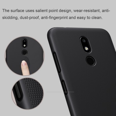 Пластиковый чехол с подставкой Nillkin Super Frosted Shield Темно-Синий для Nokia 3.2(3)