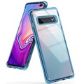 Чехол бампер Ringke Fusion Series прозрачно-синий для Samsung Galaxy S10 Plus(#1)