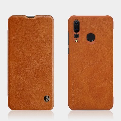 Кожаный чехол Nillkin Qin Leather Case Коричневый для Huawei P Smart Plus 2019(4)