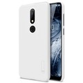 Пластиковый чехол с пленкой Nillkin Super Frosted Shield Белый для Nokia 6.1 Plus\ X6(#3)
