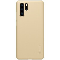 Пластиковый чехол с подставкой Nillkin Super Frosted Shield Золотой для Huawei P30 Pro