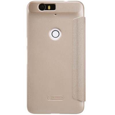 Полиуретановый чехол Nillkin Sparkle Leather Case Gold для Huawei Nexus 6P(2)