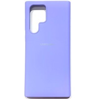 Силиконовый чехол Silicone Case с закрытым низом и защитой камеры лавандовый для Samsung Galaxy S22 Ultra