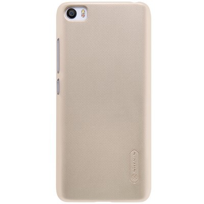 Пластиковый чехол с пленкой Nillkin Super Frosted Shield Gold для Xiaomi Mi5(1)