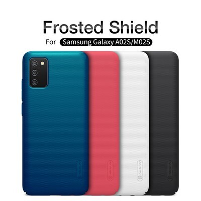 Пластиковый чехол с подставкой Nillkin Super Frosted Shield Синий для Samsung Galaxy M02s(5)