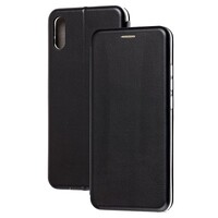 Чехол-книга на основе из силикона Book Case New 3D черный для Samsung Galaxy A02