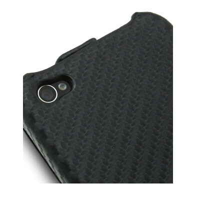 Кожаный чехол Melkco Leather Case Carbon Fiber- Black для Apple iPhone 4/4S(3)