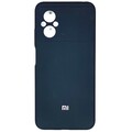 Силиконовый чехол Silicone Case с закрытым низом и защитой камеры черный для Xiaomi Poco M5(#1)