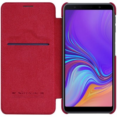 Кожаный чехол Nillkin Qin Leather Case Красный для Samsung Galaxy A7 (2018)(3)