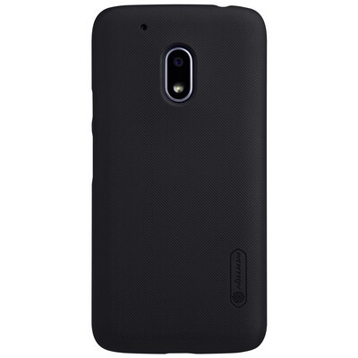 Пластиковый чехол с пленкой Nillkin Super Frosted Shield Black для Motorola Moto G4 Play(1)