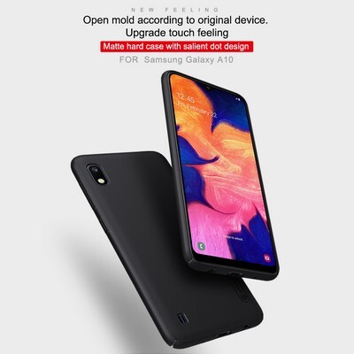 Пластиковый чехол с подставкой Nillkin Super Frosted Shield Золотой для Samsung Galaxy A10(3)