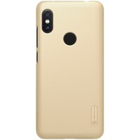 Пластиковый чехол с подставкой Nillkin Super Frosted Shield Золотой для Xiaomi Redmi Note 6 Pro
