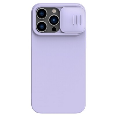 Силиконовая накладка с пластиной Magsafe Nillkin CamShield Silky Magnetic Silicone Case Лавандовая для Apple iPhone 14 Pro(1)