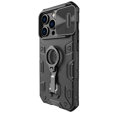 Противоударная-накладка Nillkin CamShield Armor Pro Черная для Apple iPhone 14 Pro(3)