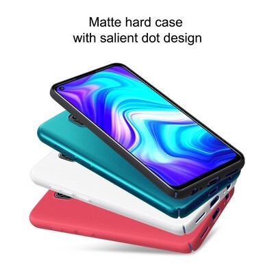 Пластиковый чехол с подставкой Nillkin Super Frosted Shield Черный для Xiaomi Redmi Note 9(3)