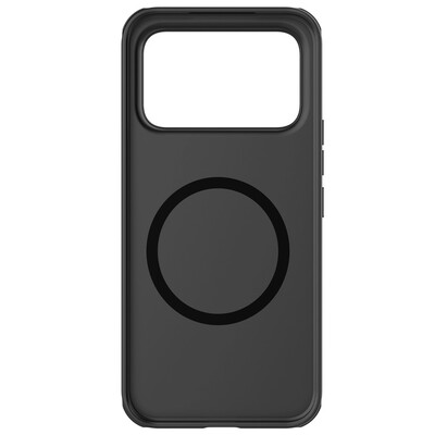 Пластиковый чехол с пластиной Magsafe Nillkin Super Frosted Shield Pro Magnetic Case черный  для Xiaomi Poco F8 Ultra(6)