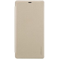 Полиуретановый чехол книга Nillkin Sparkle Leather Case Золотой для Xiaomi Mi8 SE