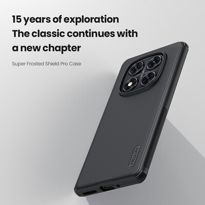 Пластиковый чехол Nillkin Super Frosted Shield Pro Черный для Xiaomi Redmi Note 14 Pro 5G(7)