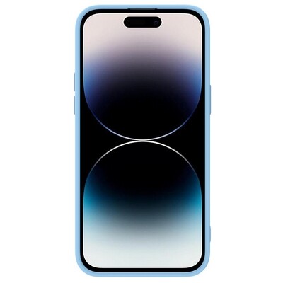 Силиконовая накладка с пластиной Magsafe Nillkin CamShield Silky Magnetic Silicone Case Голубая для Apple iPhone 14 Pro(2)