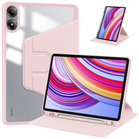 Чехол для планшета с функцией вращения Acrylic Rotate Series розовый для Xiaomi Redmi Pad 2 Pro