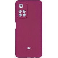 Силиконовый чехол Silicone Case бордовый для Xiaomi Poco M4 Pro 5G