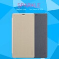 Полиуретановый чехол книга Nillkin Sparkle Leather Case Золотой для Xiaomi Mi8 SE(#5)