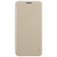 Полиуретановый чехол книга Nillkin Sparkle Leather Case Gold (Золотой) для Huawei Nova 2S