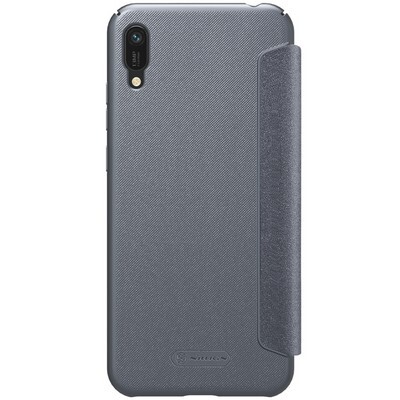 Полиуретановый чехол книга Nillkin Sparkle Leather Case Черный для Huawei Y6 Pro 2019(2)