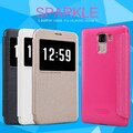 Полиуретановый чехол Nillkin Sparkle Leather Case Gold для Huawei Honor 7(#4)