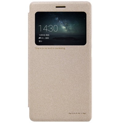 Полиуретановый чехол Nillkin Sparkle Leather Case Gold для Huawei Mate S(1)