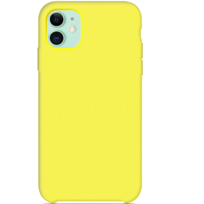 Силиконовый чехол желтый для Apple iPhone 11(5)