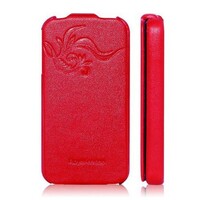 Кожаный чехол книга HOCO Leather Case Earl Fashion Red для Apple iPhone 4/4S