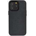 Кожаный чехол с пластиной Magsafe K-ZDoo Mag Noble Collection черный для Apple iPhone 15 Pro Max(#1)