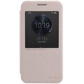 Полиуретановый чехол Nillkin Sparkle Leather Case Gold для Huawei Ascend G7(#1)