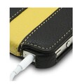 Кожаный чехол Melkco Leather Case Black/Yellow LC для Apple iPhone 4/4S(#4)
