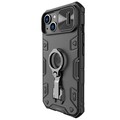 Противоударная-накладка Nillkin CamShield Armor Pro Черная для Apple iPhone 14(#3)