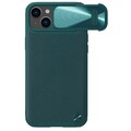 Силиконовая накладка c пластиной MagSafe Nillkin CamShield Leather Case S Зеленая для Apple iPhone 14 Plus(#1)