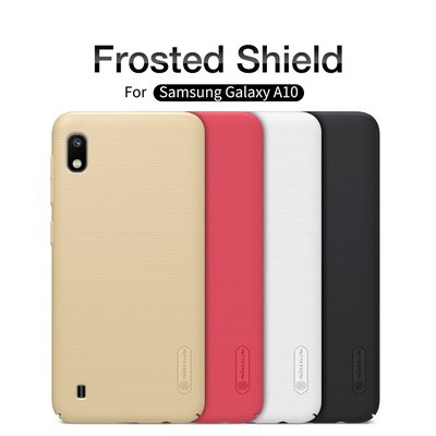 Пластиковый чехол с подставкой Nillkin Super Frosted Shield Золотой для Samsung Galaxy A10(5)