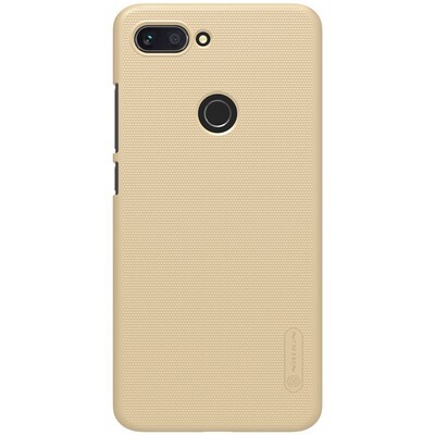Пластиковый чехол с подставкой Nillkin Super Frosted Shield Золотой для Xiaomi Mi8 Lite(1)