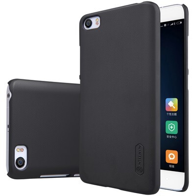 Пластиковый чехол с пленкой Nillkin Super Frosted Shield Black для Xiaomi Mi5(3)